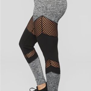 FASHION NOVA Gray/Black Mesh Leggings
